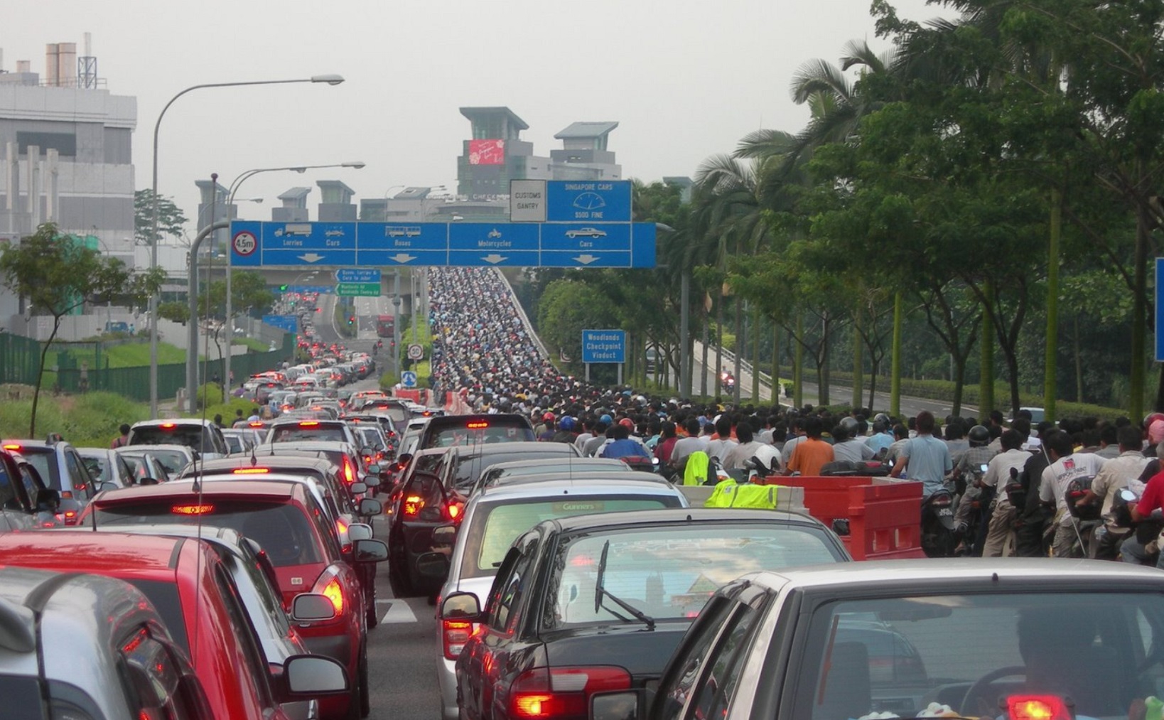 causeway, jam, Singapore, Malaysia