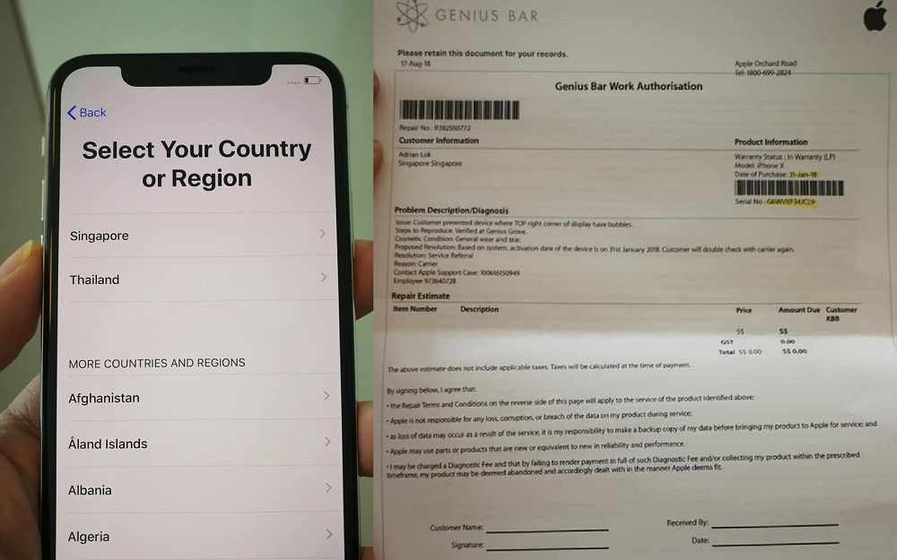 singtel fraud sell old iphone x