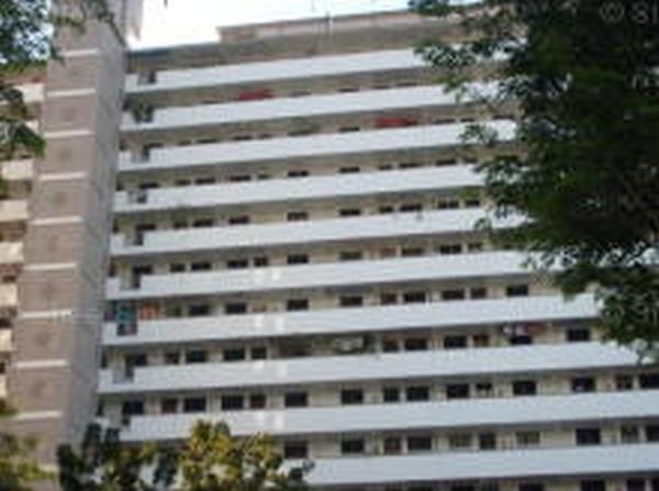 Raw meat being dried on air con vent outside Beach Road HDB flat