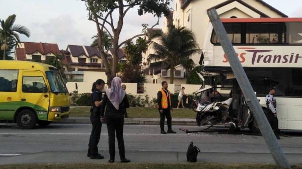 SBS bus crashed into school bus at Bedok, 10 year old among injured