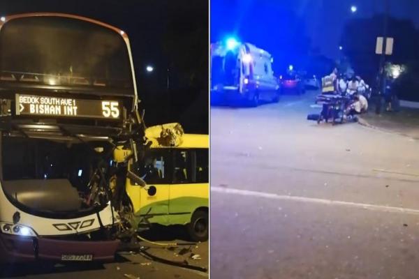 SBS bus crashed into school bus at Bedok, 10 year old among injured