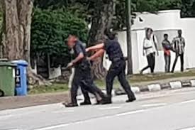 Man wielding knife along Mountbatten Road shot by police with Taser