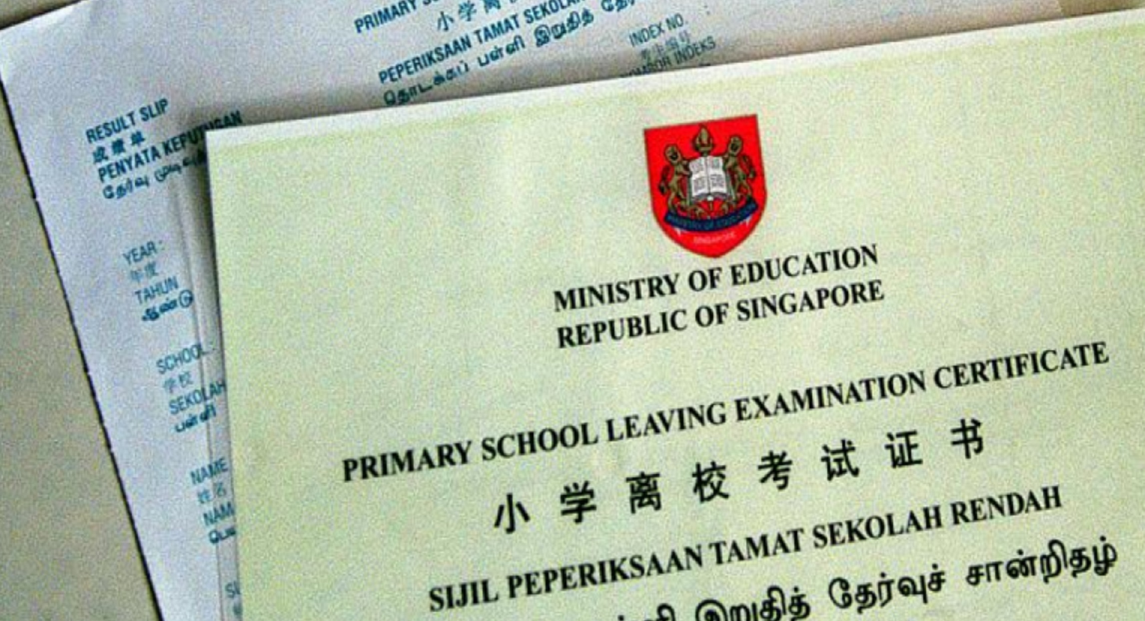MOE, PSLE, Primary School Leaving Examination, Ministry of Education