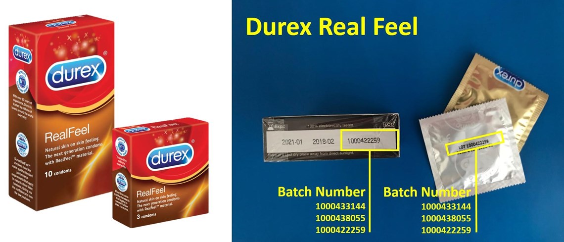 Durex recalls real feel condoms