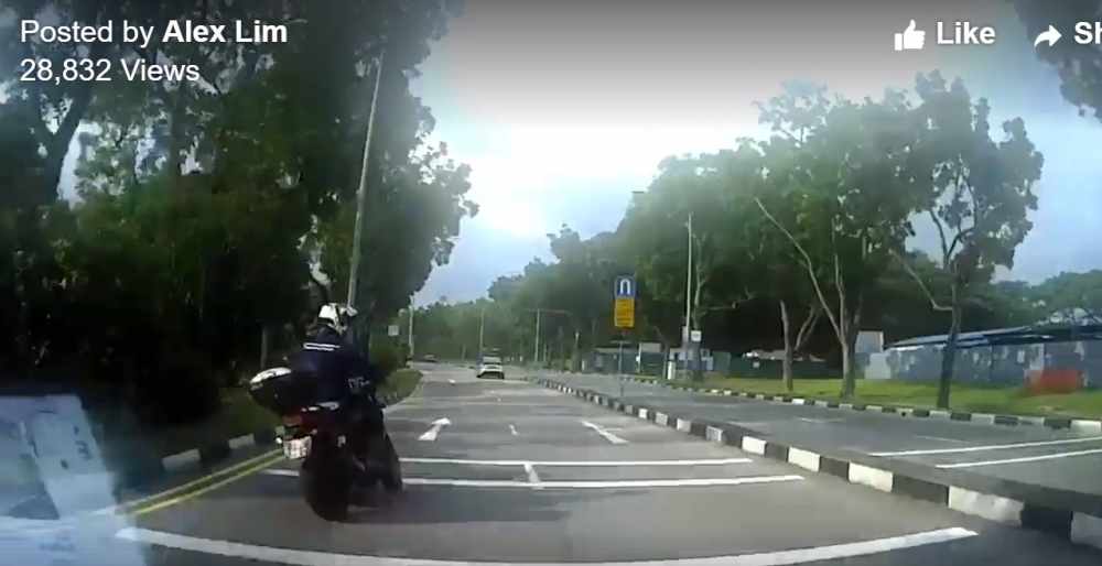 Singapore Biker Road Rage After His Failure To Stop Draws Scolding From Shocked Driver